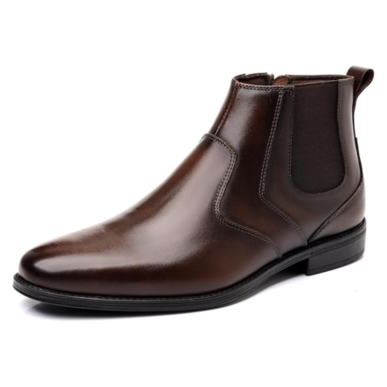 Holy dove Chelsea Boots Men – Genuine Leather,Chelsea Boots for Men with Side Zipper, Casual Slip-On Ankle Boots